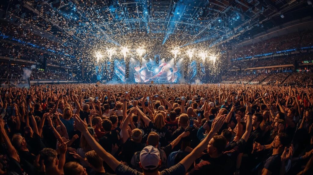 give me ai images of people enjoying a new year eve in a concert inside a stadium (4)